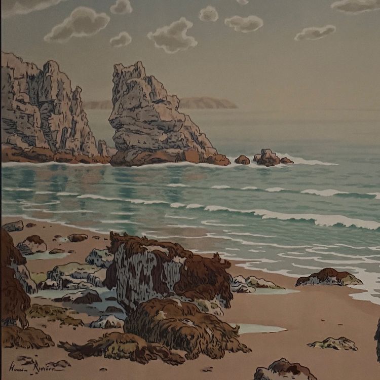 Lithographie par Henri Rivière Les Aspects de la Nature - La Mer