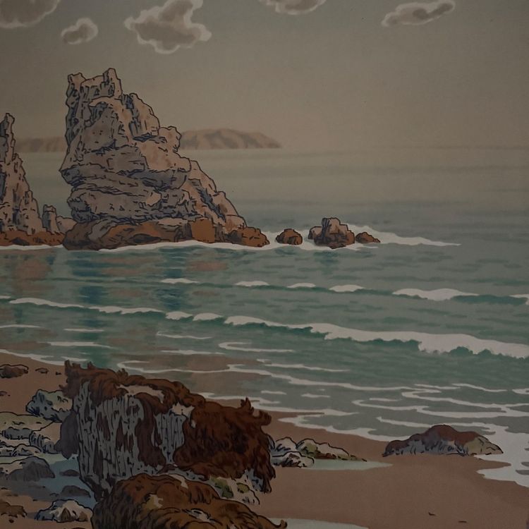 Lithographie par Henri Rivière Les Aspects de la Nature - La Mer