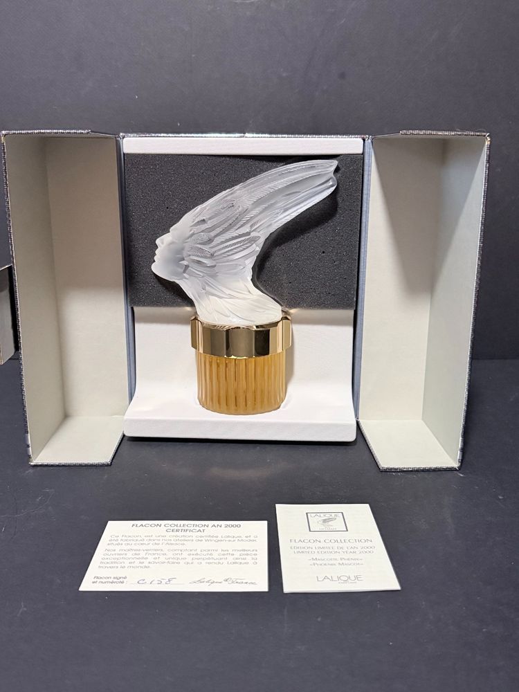 Lalique – "Phoenix" Collector's Bottle – Limited Edition – Crystal – Complete Set