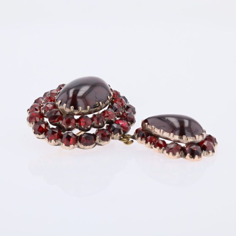 Broche ancienne grenats