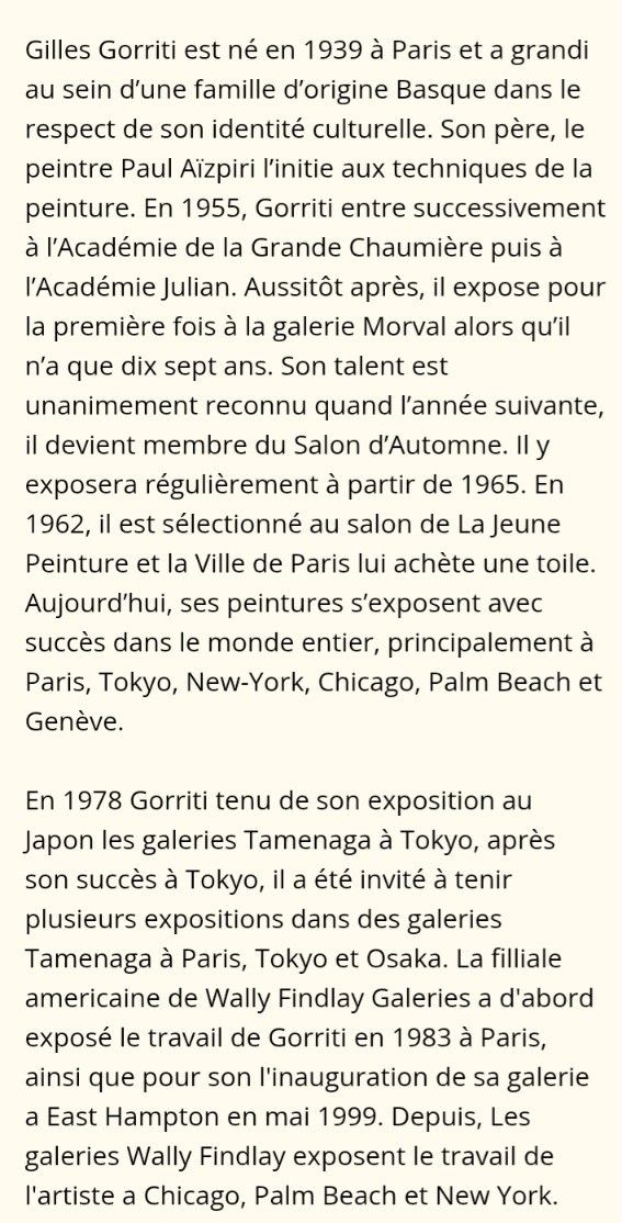 GILLES GORRITI 1939–2019