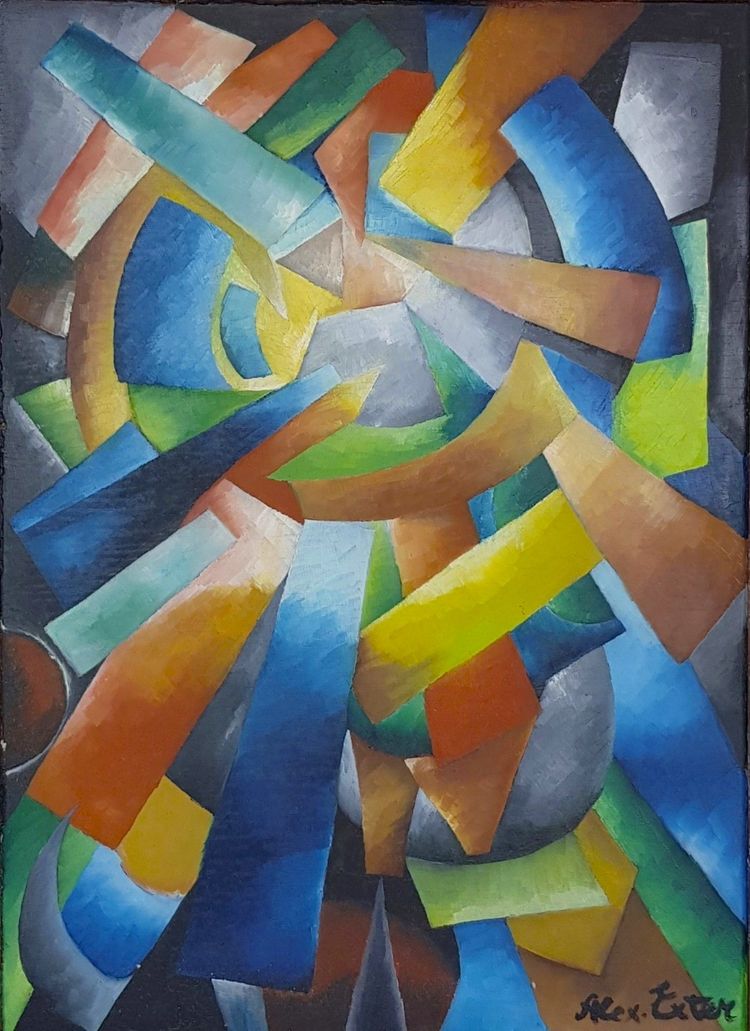 Alexandra EXTER (1882-1949) « Dynamique des couleurs »,  Composition constructiviste moderne