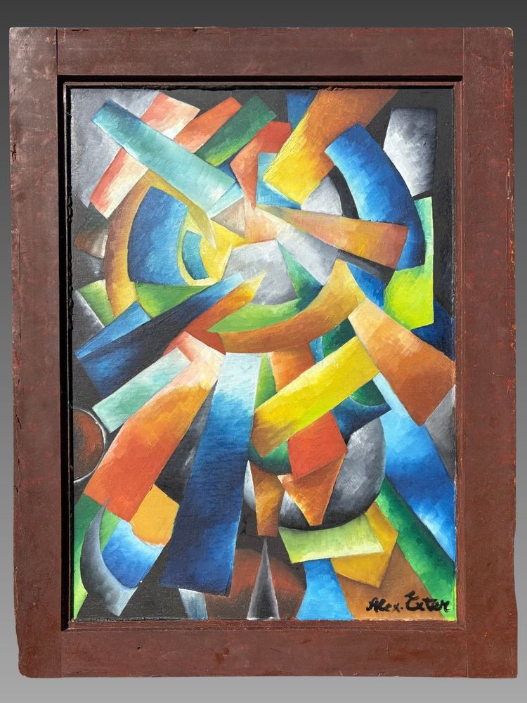 Alexandra EXTER (1882-1949) « Dynamique des couleurs »,  Composition constructiviste moderne