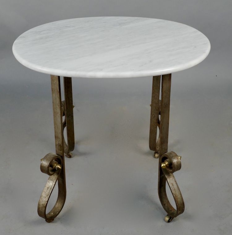 Desserte ART DECO dessus marbre ovale 