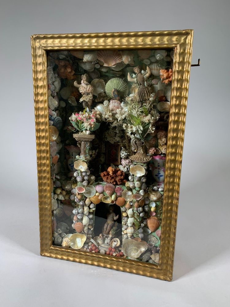 18th-Century Glass-Covered Nativity Diorama Known as "Paradise" Composition