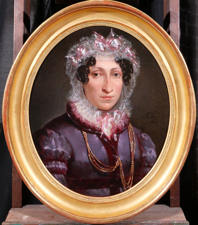 Aimée BRUNE-PAGES 1803–1866 Frauenporträt, Gemälde, 1822 Romantik
