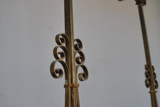 Lampadario in bronzo del 1940 Nello spirito di Subes