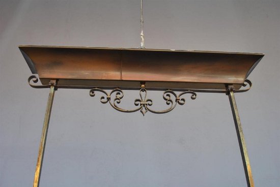 Lampadario in bronzo del 1940 Nello spirito di Subes