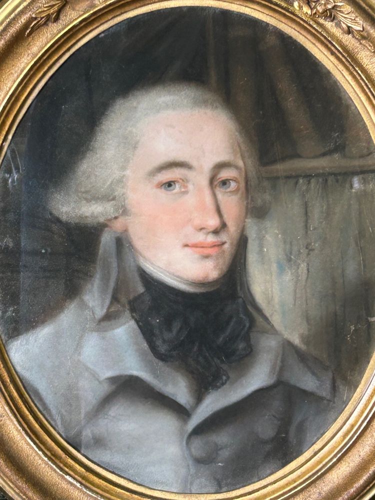 Pastellporträt eines Mannes aus dem späten 18. Jahrhundert – Directoire – späte Louis-XVI-Zeit