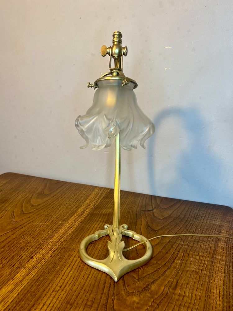 Jugendstil-Herzlampe von Auguste Delafontaine