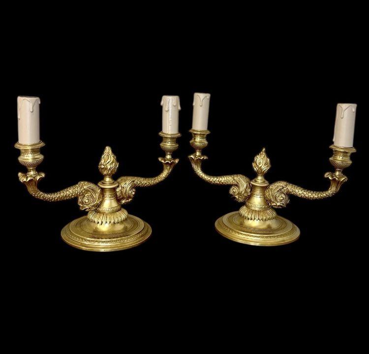 Pair of Louis XVI style lamps