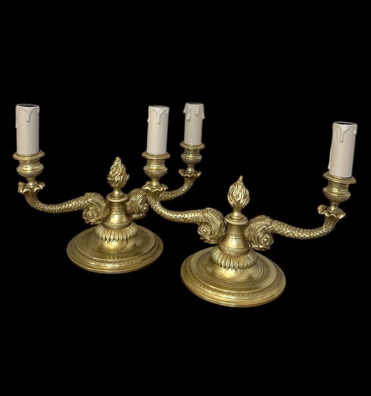 Pair of Louis XVI style lamps