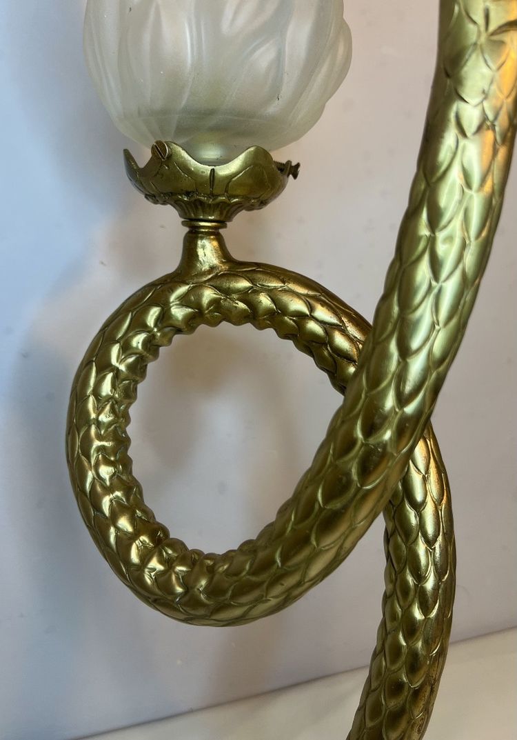 Bronze cobra snake lamp