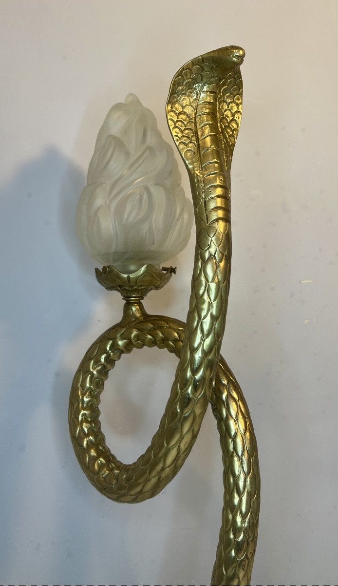 Bronze cobra snake lamp