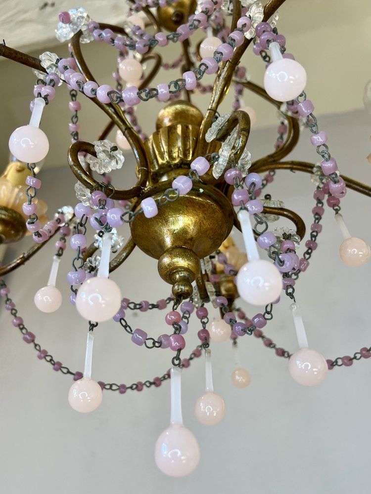 Lustre Murano opaline rose