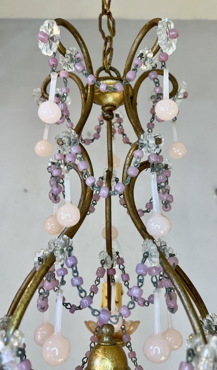 Lustre Murano opaline rose