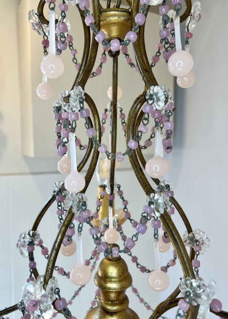 Lustre Murano opaline rose