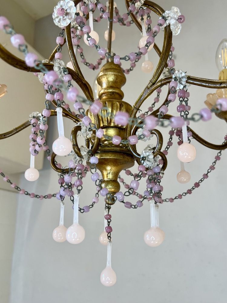 Lustre Murano opaline rose