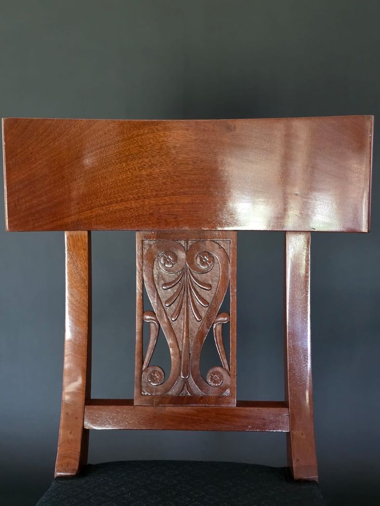 Jacob Frères / Château de Bois Préau, pair of Consulate period chairs.