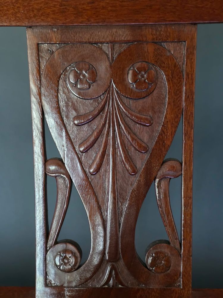 Jacob Frères / Château de Bois Préau, pair of Consulate period chairs.