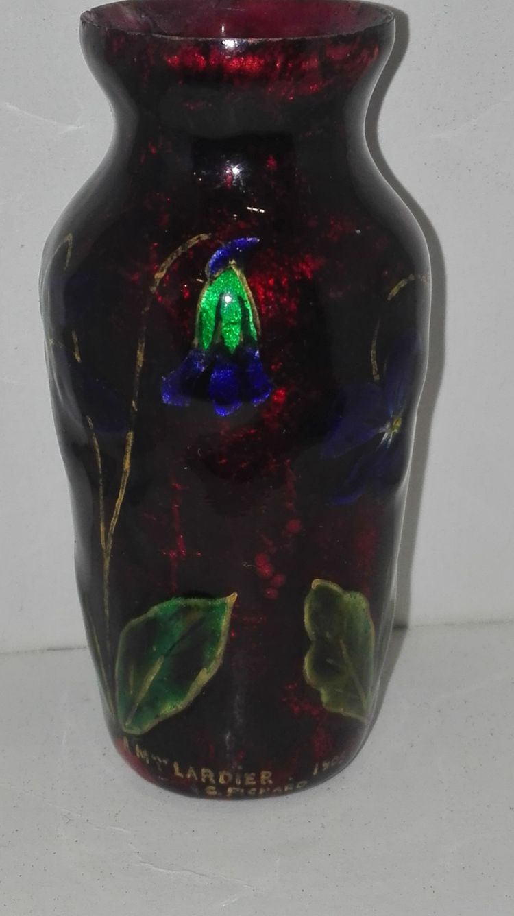 C. PICHARD 1905 small enameled vase