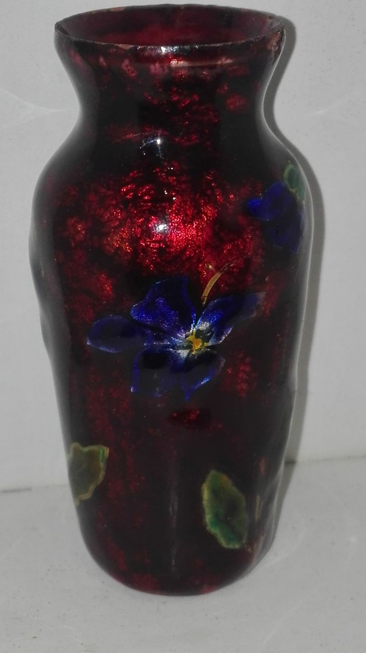 C. PICHARD 1905 small enameled vase