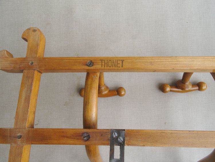 Appendiabiti da parete THONET a 5 curve, 1900 circa