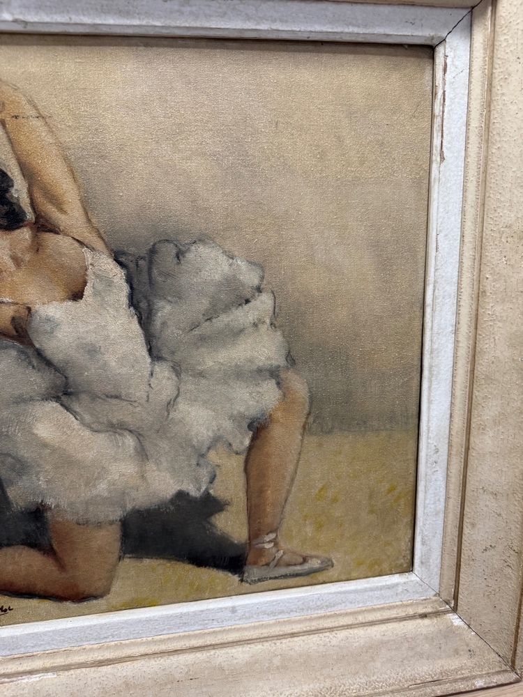Oil on canvas painting by César VILOT: Ballerina