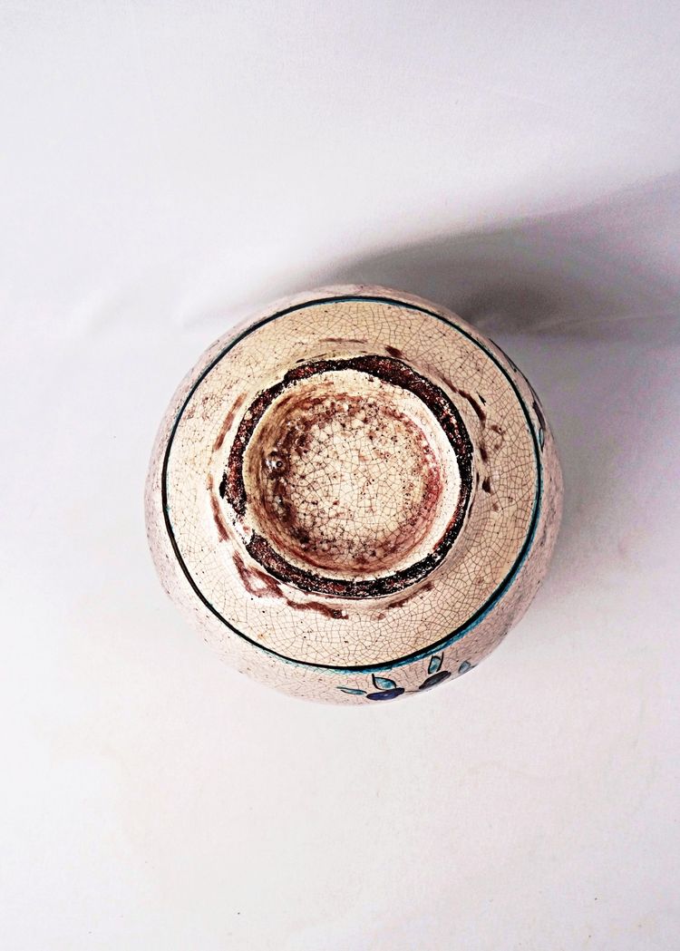 Vase boule aux olives artisanat populaire Perse milieu XXe