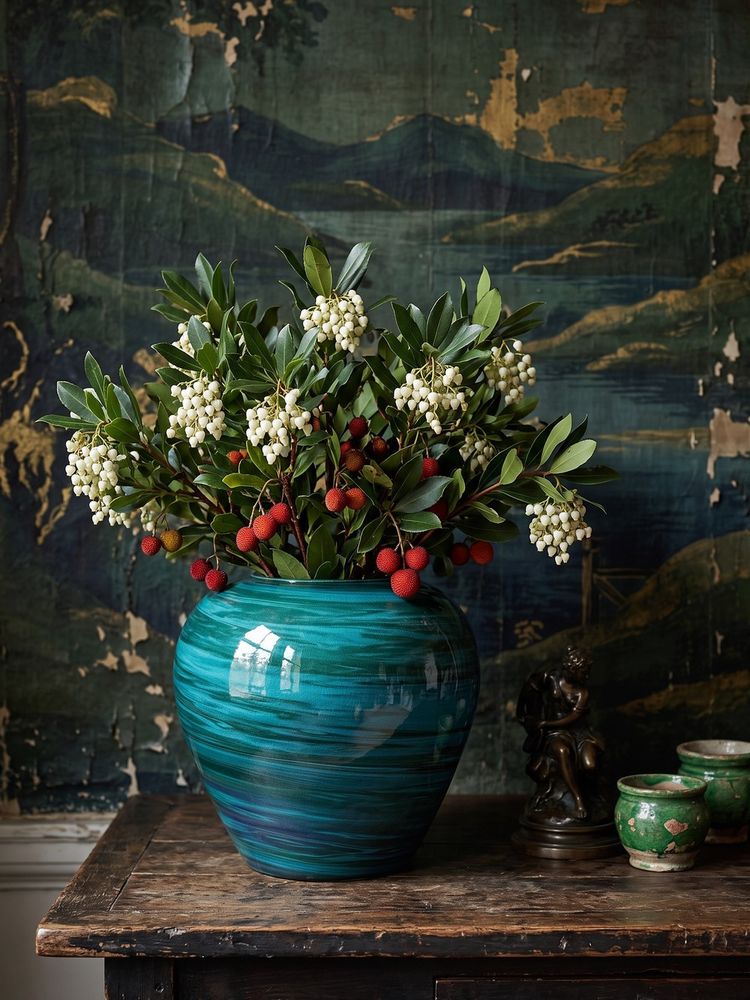 Grande vaso in ceramica a terre miste, smalto verde malachite, anni ’50-’70