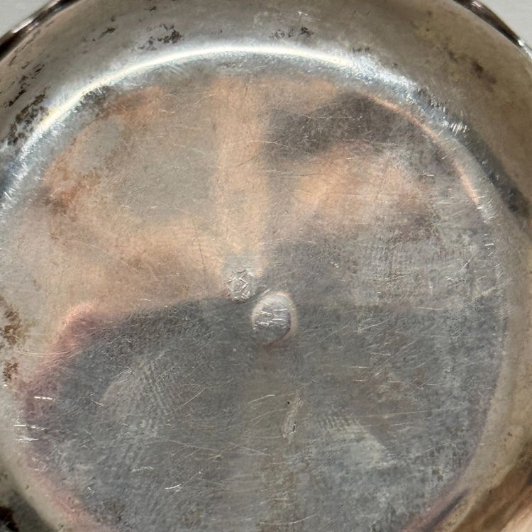 Solid silver wine taster with Minerva hallmark