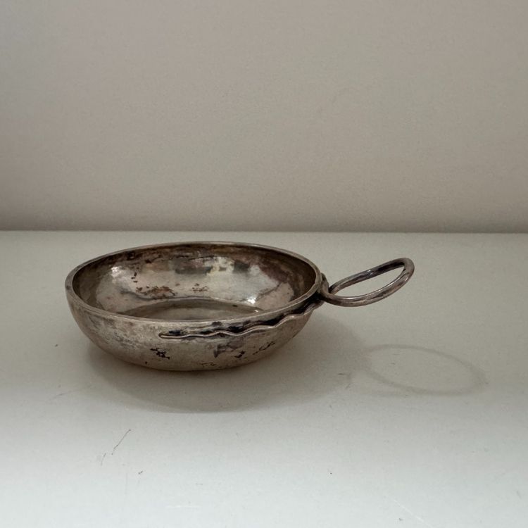 Solid silver wine taster with Minerva hallmark