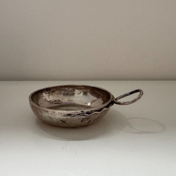 Solid silver wine taster with Minerva hallmark