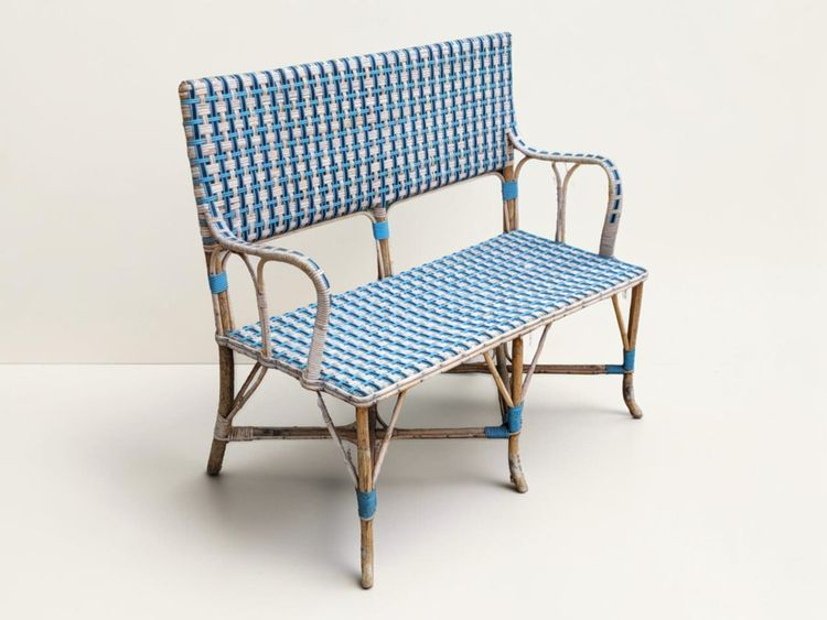 Woven rattan table, mid-20th century
