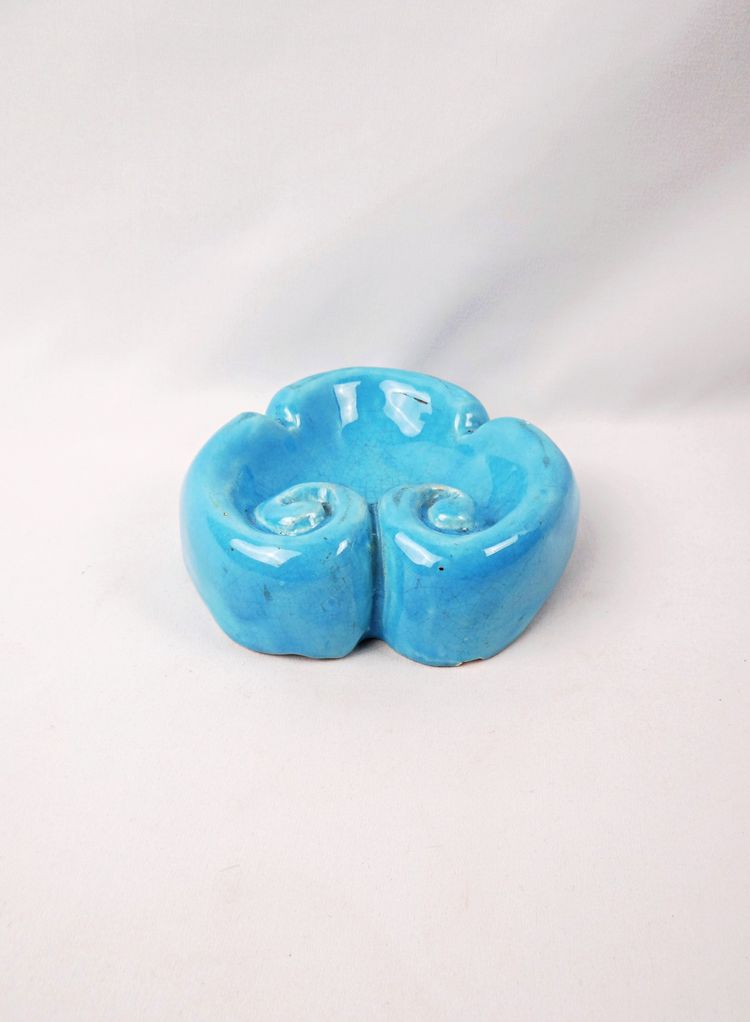 Heart-shaped ceramic ashtray from Vallauris, signed MJ, mid-20th century