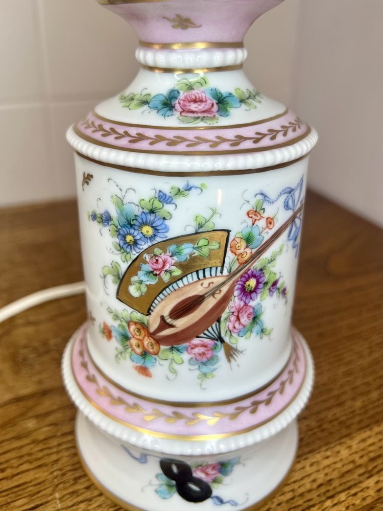 Pair of porcelain lamps