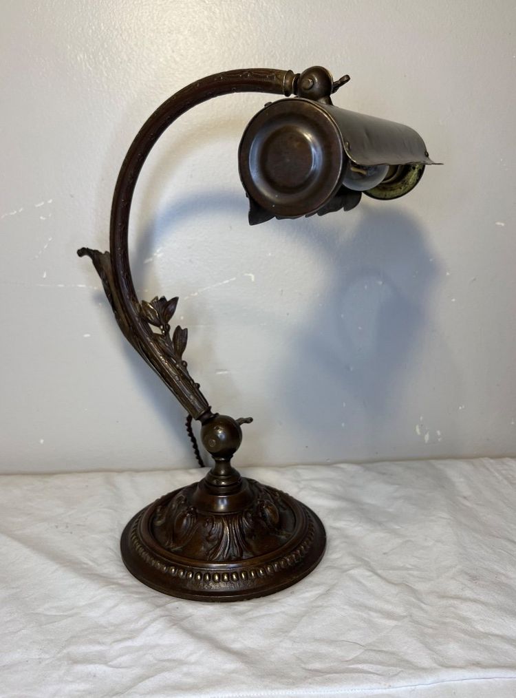 Antique-Finish Piano Lamp