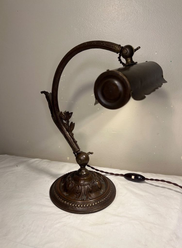 Antique-Finish Piano Lamp