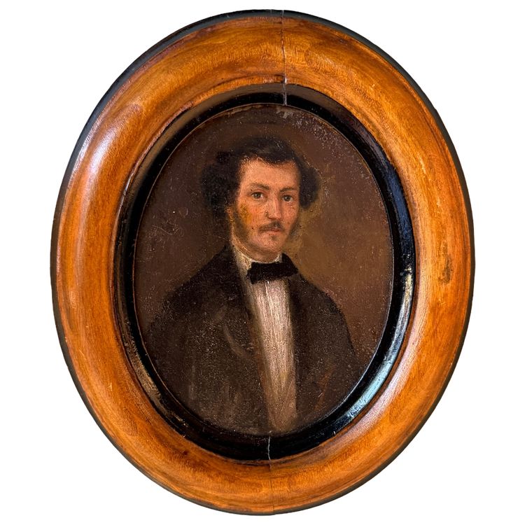 Petit portrait d'homme XIXème, 20,5 cm x 17 cm