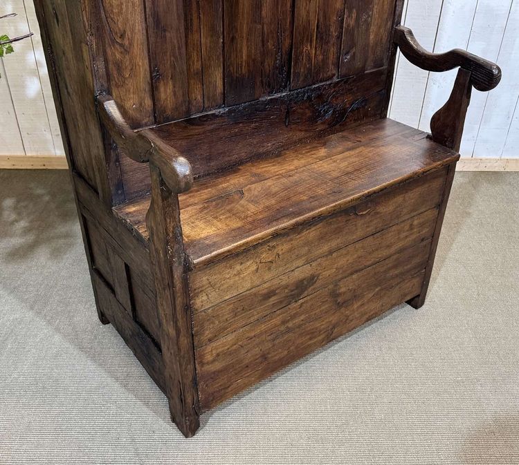 Meuble d'entrée, vestiaire breton en chêne et châtaignier 19ème 