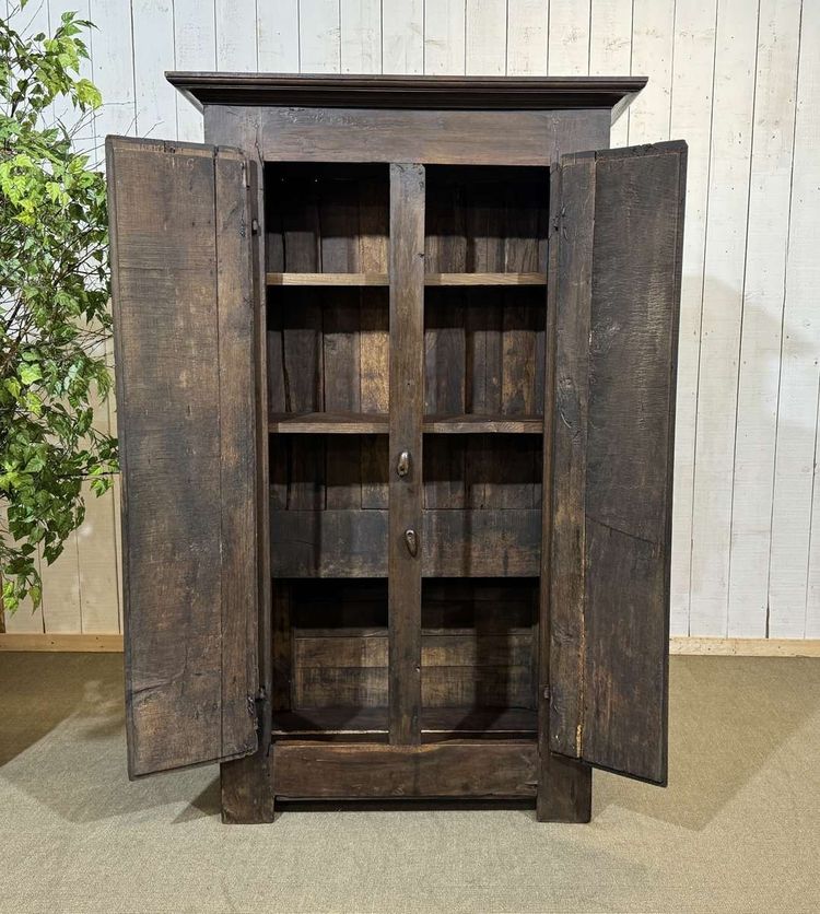 Meuble d'entrée, vestiaire breton en chêne et châtaignier 19ème 