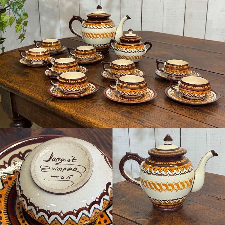 Service en faience de Quimper des années 1930-40
