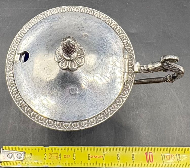 SENFGLAS AUS MASSIVEM SILBER 