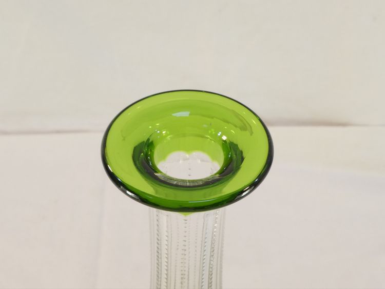 VAL SAINT LAMBERT Green Cut Crystal Decanter, SEVILLA Model