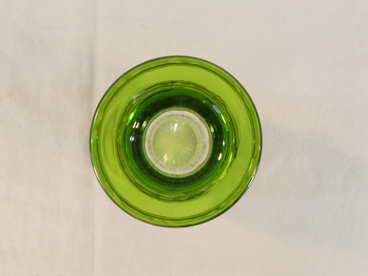 VAL SAINT LAMBERT Green Cut Crystal Decanter, SEVILLA Model