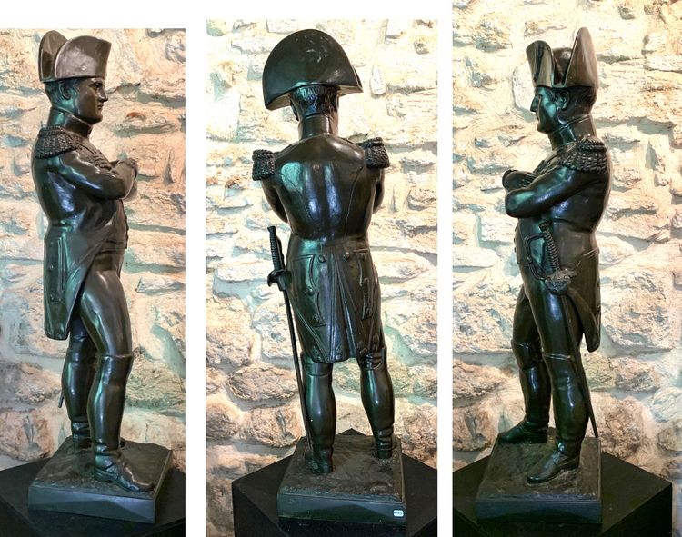 Napoleon Bonaparte, 19th-century bronze, 98 cm, signed: Emile GUILLEMIN