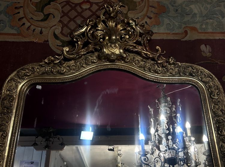 SPECCHIO - LEGNO DORATO - STILE ROCAILLE - FINE DEL XIX SECOLO S