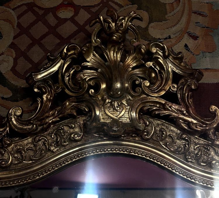 SPECCHIO - LEGNO DORATO - STILE ROCAILLE - FINE DEL XIX SECOLO S