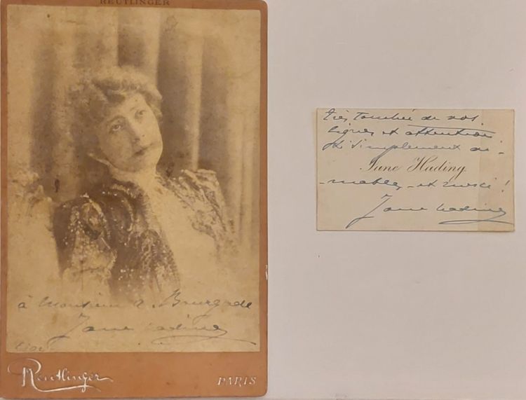 7 Celebrity Photographs by: Reutlinger, Nadar, Petit, Boyer, Manuel, and Van Bosch