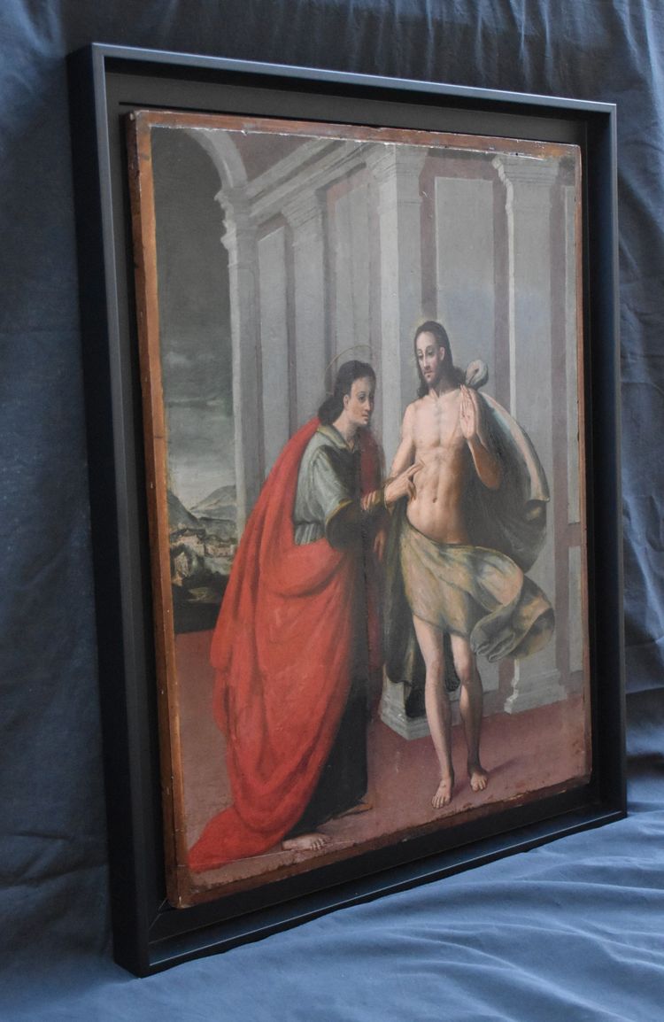 The Doubt of Saint Thomas – Italian Renaissance School, 16th century – Oil on panel